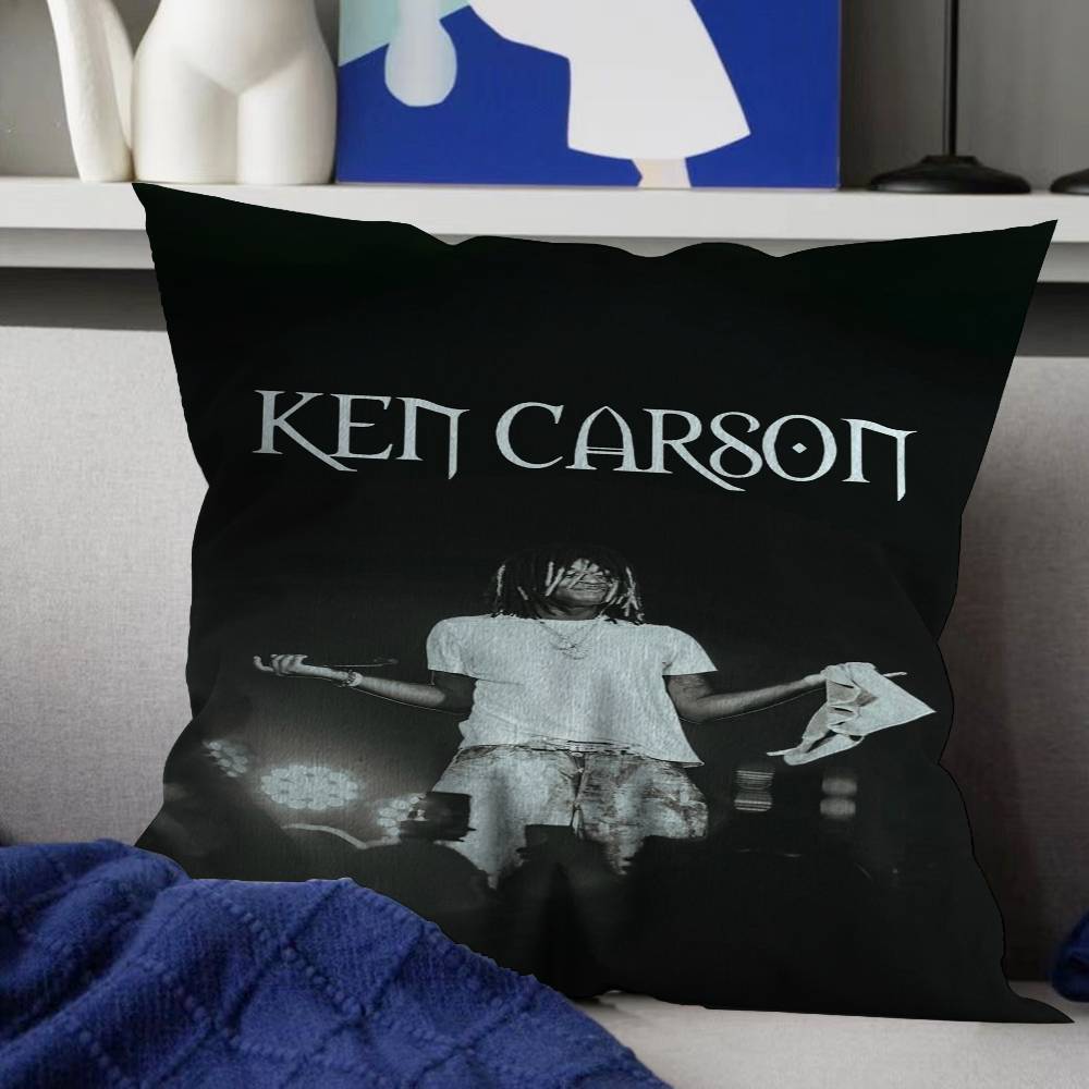 Pop Singer Ken Carson A Great Chaos Personalized Pillow Cover Kids Bedroom Wild Party Decor Pillowcase Kid Birthday Shower Gift