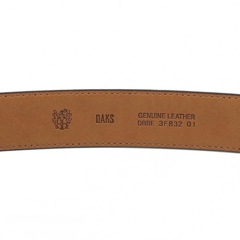 Daks Black Premium European Imported Leather Check Line Automatic Belt