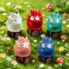 3D Printed Campfire Figurine Cute Face Bonfire Ornament with Big Mouth Small Flame Model for Home Office Desk Decor