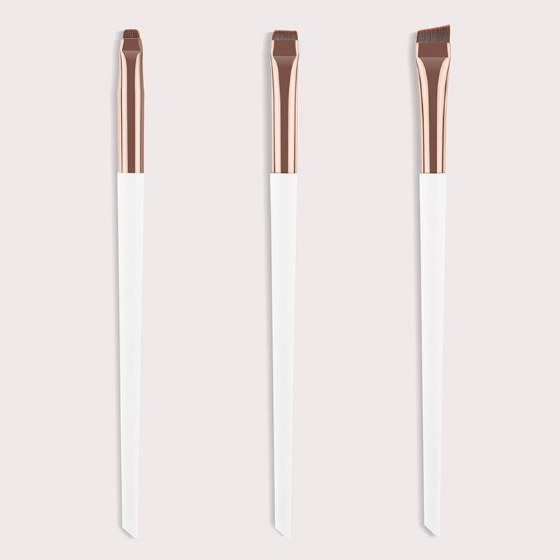 3Pcs Blade Eyeliner Brush Eyebrow Brush Portable Flat Fine Eyeliner Brow Contour Makeup Brushes Cosmetic Beauty Makeup Tool