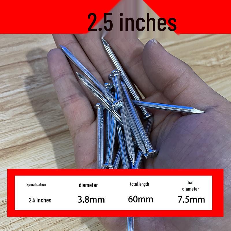 Multi-Purpose Steel Nails for Hanging Pictures and Frames on Concrete or Wood Walls