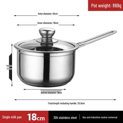 Shangheng 304 Edelstahl Milch- und Babynahrungstopf