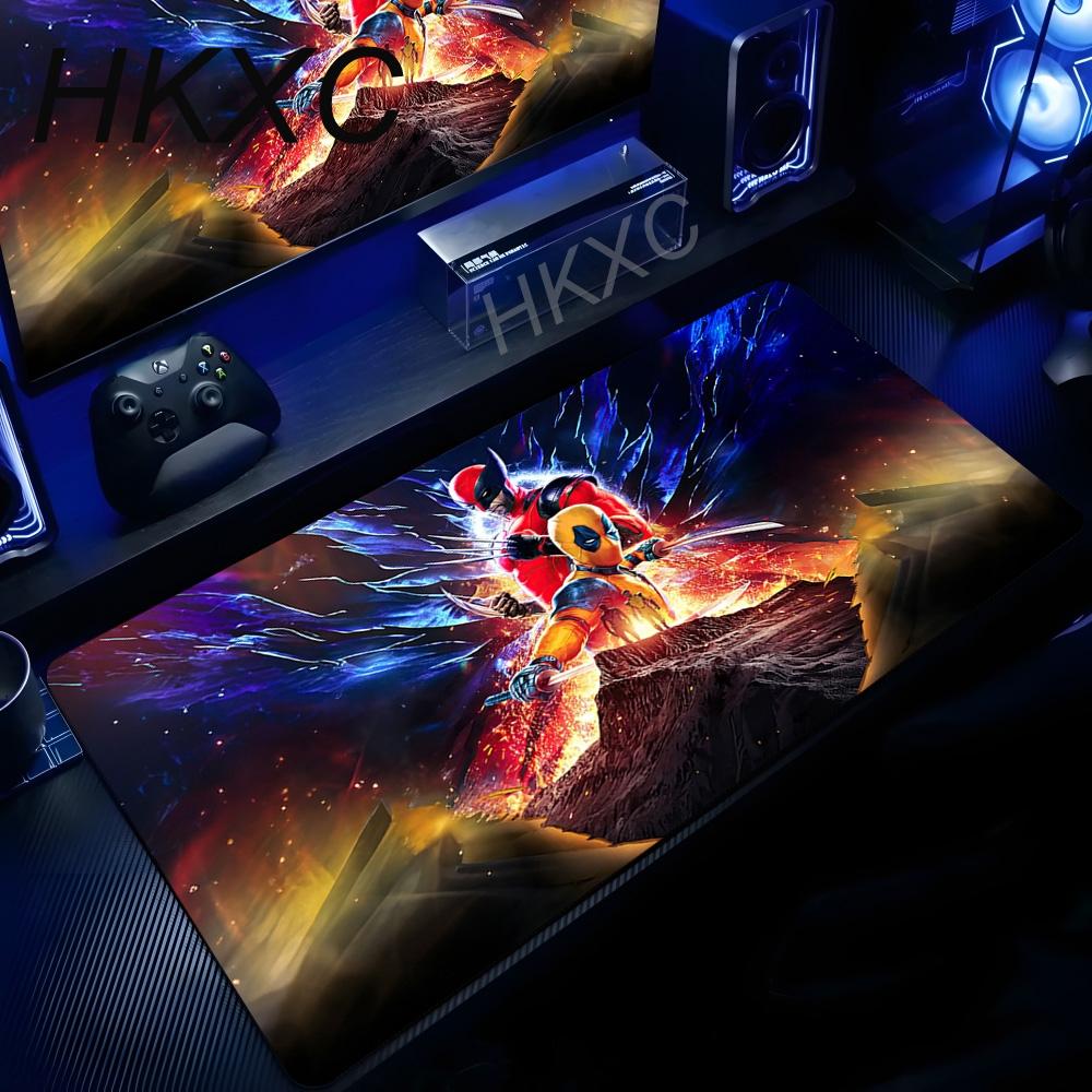 Marvel Deadpool Anime Mouse Pad Office PC Gamer Cabinet Mouse Mat Laptop X Keyboard Mousepad Extended Desk Mat Cool Carpet