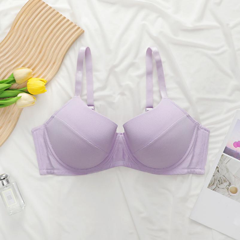 Soutien-gorge ultra-mince de nouvelle marque, sous-vêtements grande taille, dentelle transparente, larges bretelles, gros seins, petits sous-vêtements confortables pour femmes