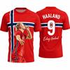 T-shirt Grafica da Uomo Norvegia Moda Sportiva Larga Manica Corta Estate Nuovo Design Stampa 3D Magliette Fitness Magliette da Calcio