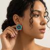 Colorful Floral Stud Earrings Enamel Drop Earrings Fairy Flower Earrings  Beach