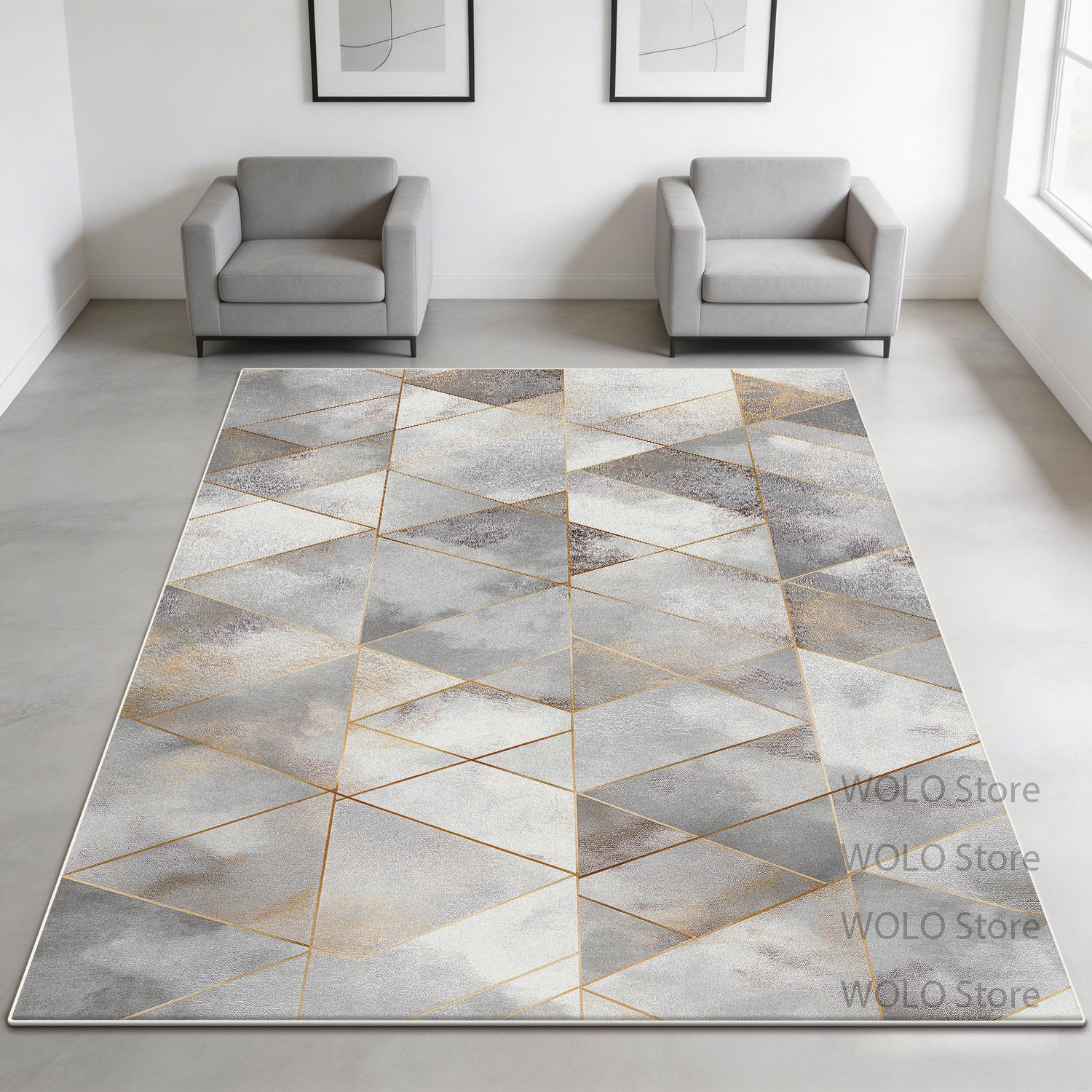 

Nordic Deluxe Grey Carpet Living Room Decoration Bedroom Lounge Entrance Door Rug Area Large Machine washable Foot Mat office 60x90cm