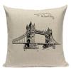 Simple Cushion Decorative Pillows Custom Cushion Cover Building Wind Pillow Case For Pillow Statue Of Liberty Pillow Case