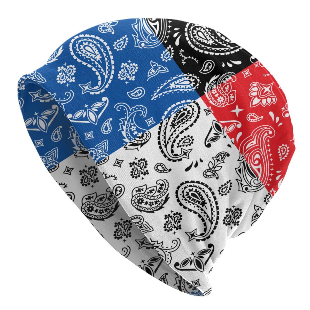 

Custom Ethnic Bohemia Style Paisley Pattern Skullies Beanies Caps Unisex Winter Warm Knitted Hat Women Unisex Adult Bonnet Hats Beanies Cap