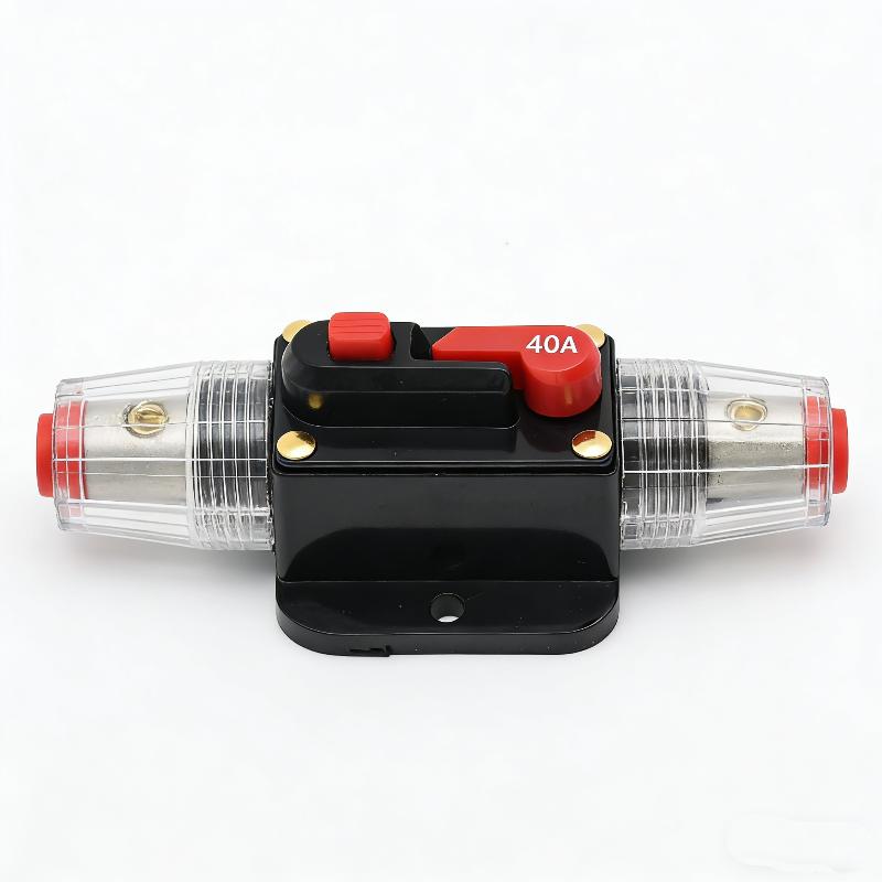 Automotive Marine Manual Reset Circuit Breaker 20-150A Waterproof Inline Fuse Holder for DC12V 24V Power Protection