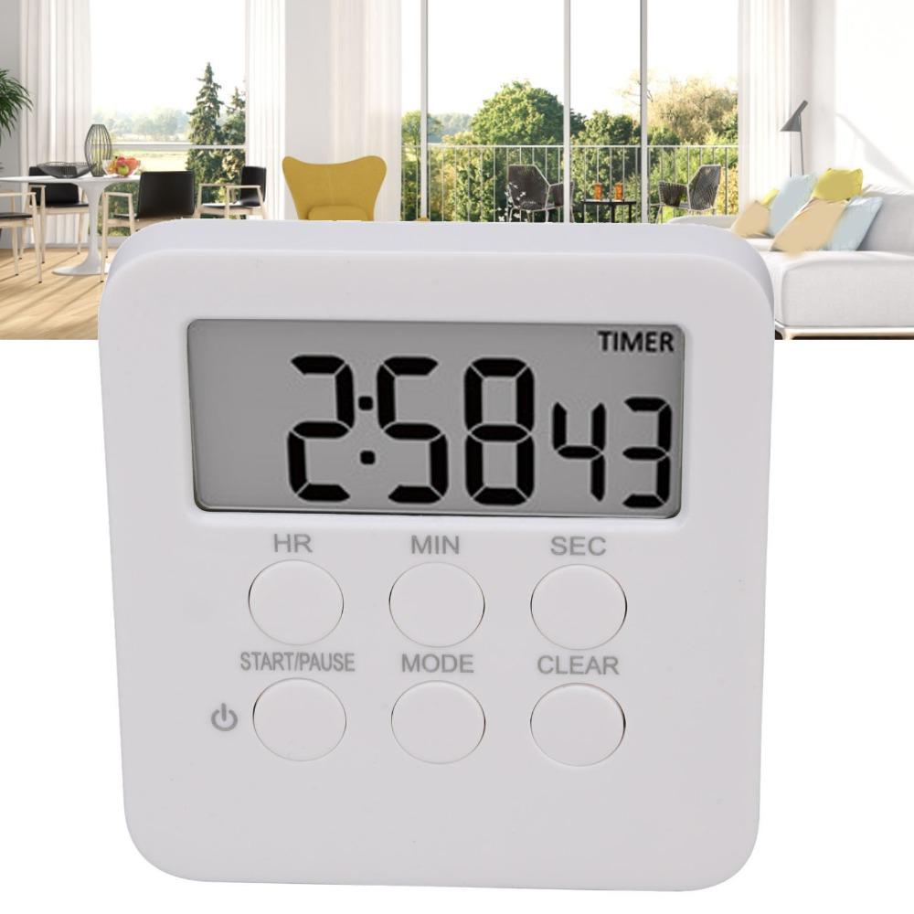 Multi-functional Alarm Clock White Reminder Device Portable Countdown Timer for Baking