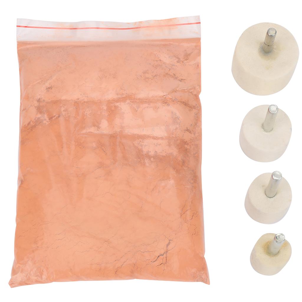 5 Set of Cerium Oxide Powder   4Pcs Wool Felt Polishing Buffing Wheels