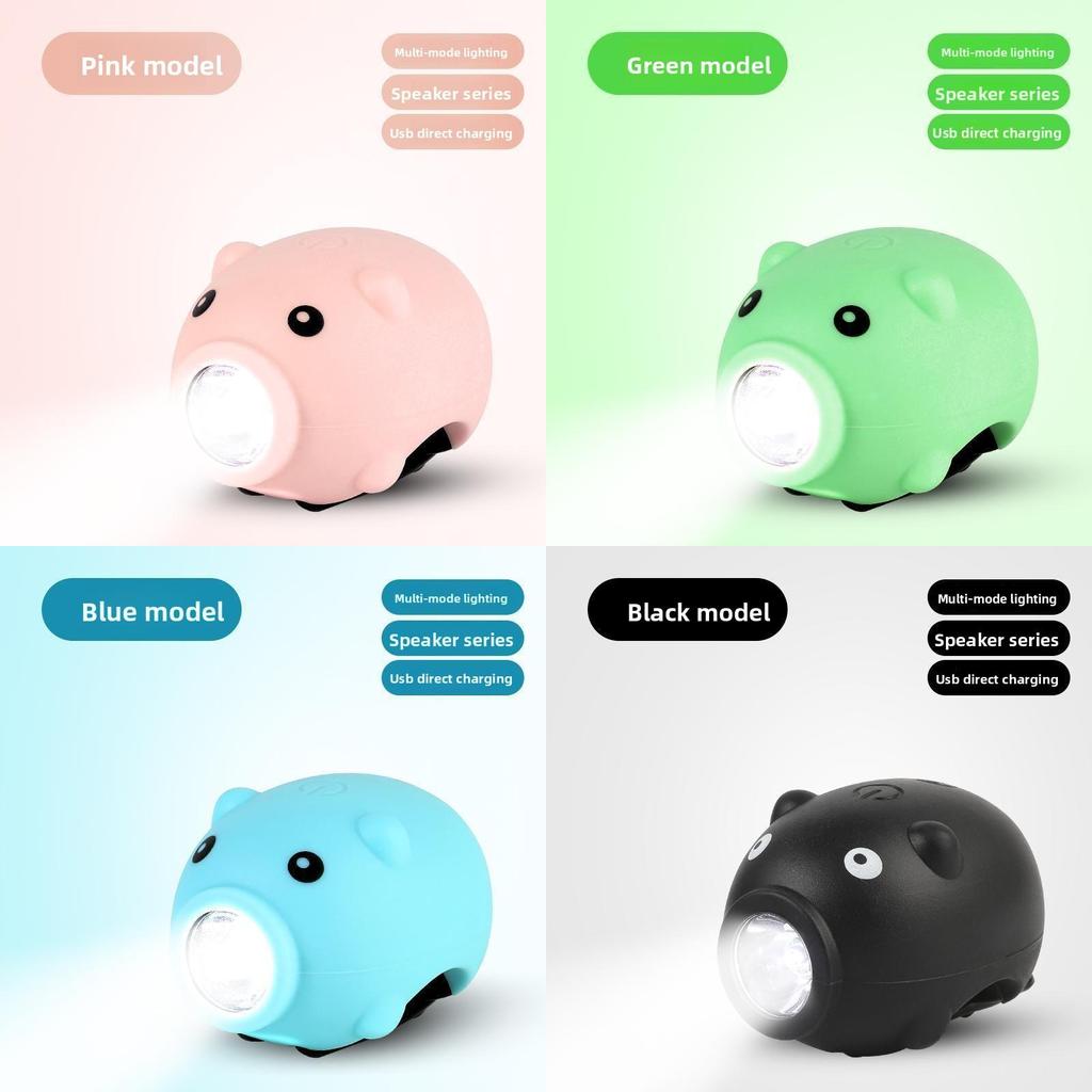 Pig Cycling Children Light Led Rechargeable Torch For Night Riding Outdoors And
