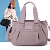 New Women's Shoulder Bag, Trendy Nylon Tote Bag, Large-capacity Mother's Hand-held Pleated Shoulder Messenger Bag.