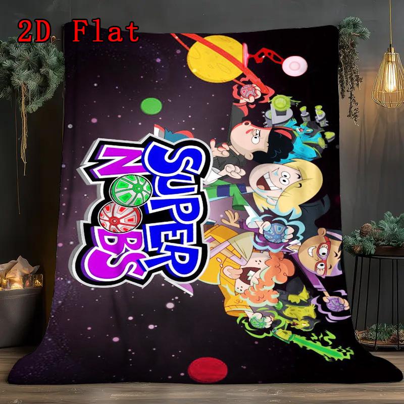 Supernoobs 2D Flat Pattern Flannel Blanket High quality All Seasons Warmth and Comfort Perfect for Christmas Gifts.DMT0925350