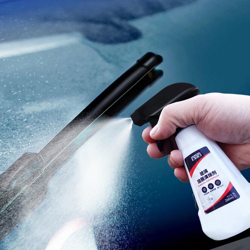 260ml Powerful Stain Removal Auto Window Cleaner Glass Oil Film Remover Spray Deep Cleaning Car Glass Coating Agent For Home Car