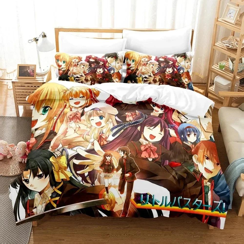 

3D Print The Little Busters Anime Bedding Set 3D Printed Suitable For Bedroom Duvet Cover Set With Pillowcases Kids Home Textile EU Single(135*200cm)3pcs