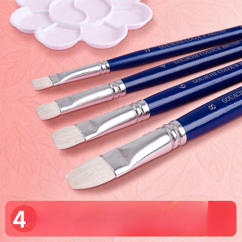 4 Pieces/set, Complete Set of Watercolor Pens, Art Specific, Bristle Brush, One Set, Acrylic Oil Painting Brush, Painting Tools, Creative Painting