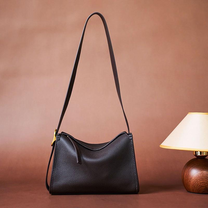 Fashion TOGO Top Layer Cowhide Small Square Bag Genuine Leather Women's Trendy Versatile Single Shoulder Crossbody