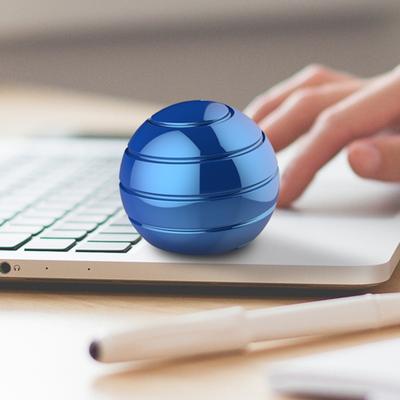 Metal Kinetic Desk Toy for Kids Adults Full Body Optical Illusion Fidget Spinner Toy Desktop Gyro Ball for Stress Relief