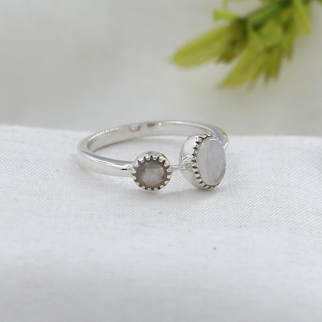 Natural Moonstone Silver Women Ring, 925 Sterling Silver Handmade Jewelry, Silver Ring, Gift For Her Ar8935
