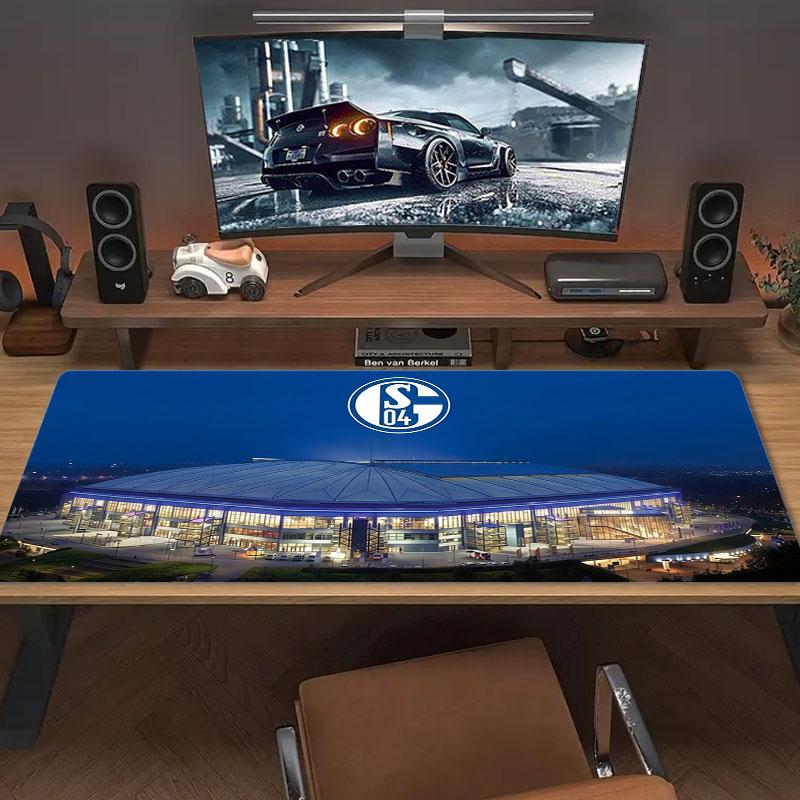 FC Schalke 04 Large Size Mouse Pad Large Gaming Table Cushion Non-slip Laptop Tablet Big Mousepad XXL Mat Mini PC Playmat With Lock Edge