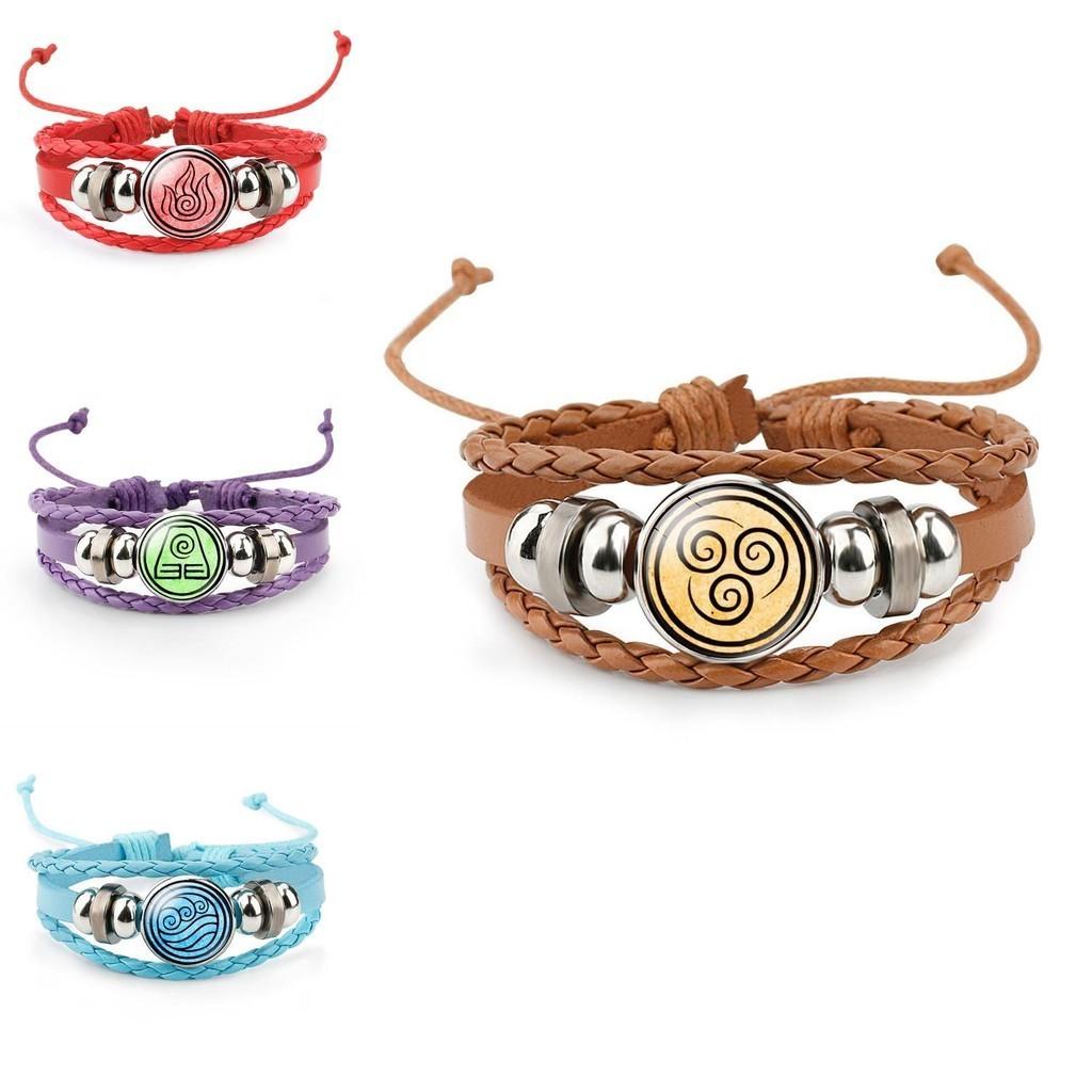 Unique Avatar The Last Airbender Time Gemstone Leather Bracelet Handmade Unisex