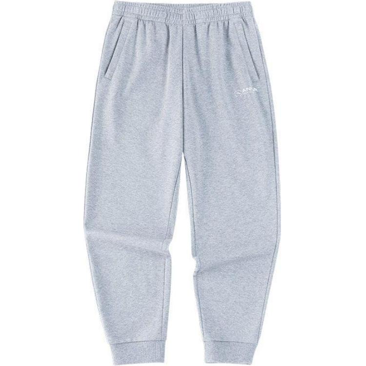 

Anta Тренировочная серия Однотонные Эластичный пояс Зауженные Трикотажные спортивные брюки Мужские низы Серый 952357303-3,952517306S-3 S