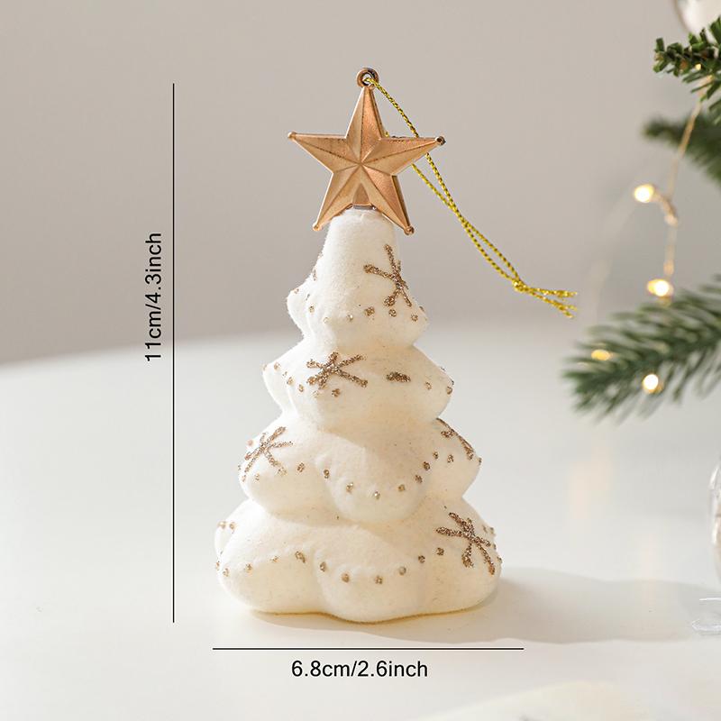 Christmas Tree Flocking Hanging Ornaments Xmas Tree Pendants Christmas Decoration New Year 2026 Party Decor Navidad Gifts 7