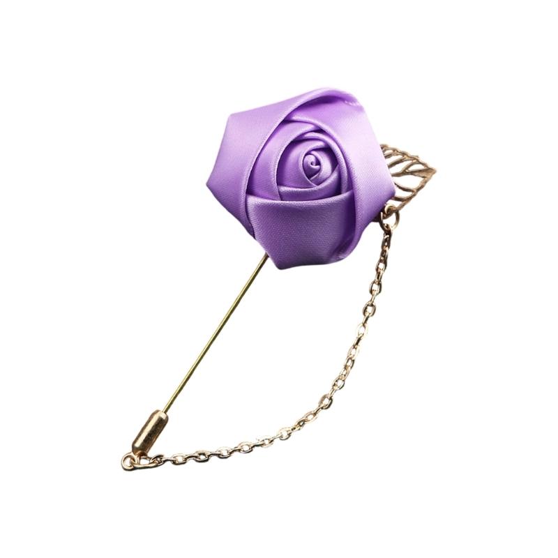Boutonieră Elegantă din Flori de Mătase pentru Mire și Nuntași Broșă Pin Corsaj pentru Ceremonii de Nuntă și Ocazii Formale