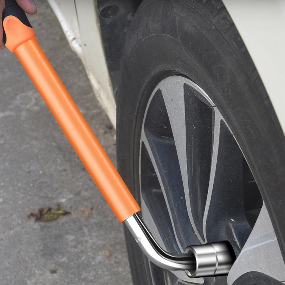 Universal Car Tire Wrench Removal Tool L Type Bent Bar Spanner Retractable Telescoping Lug Wrench Automotive Tools
