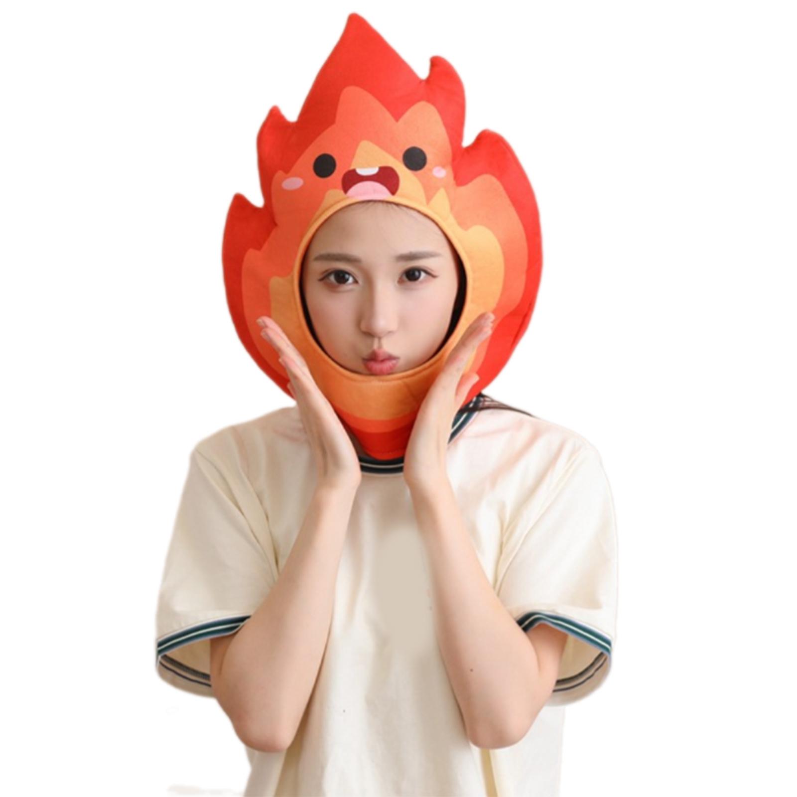 

Flame Shape Headgear Hat For Adults Kids Cosplay Event Theme Occasion Soft Breathable Costume Hat School Event Accessory