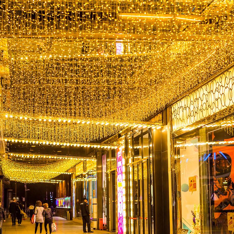 LED Waterproof Starry Sky Icicle Curtain Lights for Outdoor Festival Decorations