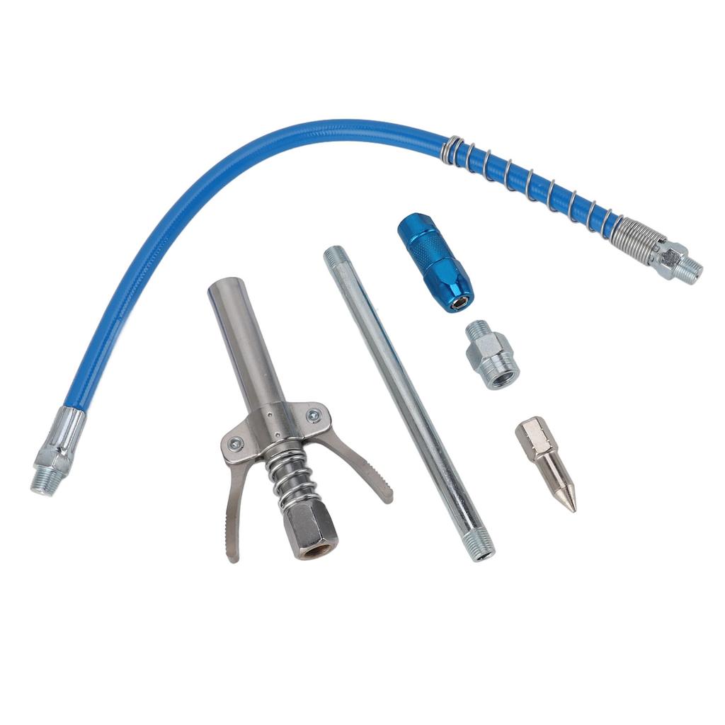Grease Gun Coupler Kit Extended Locking Set with Adaptor High Pressure Manual Pneumatic Electric