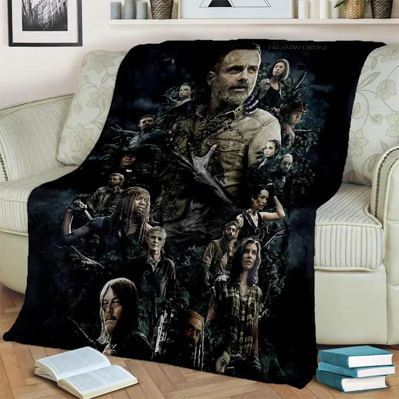 3D Horror TV The Walking Dead TWD Blanket,Soft Throw Blanket for Home Bedroom Bed Sofa Picnic Travel Office Cover Blanket Kids
