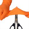 8Mil Super Duty Orange Nitrile Gloves Disposable Diamond Textured Safety Protective Work Gloves Auto Mechanic Industrial Gloves
