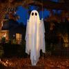 Party-Requisiten für festliche Atmosphäre Große hängende Schaukel Geist Halloween-Dekoration mit Fernbedienung und Schnur Gartenornament Warme Lichter