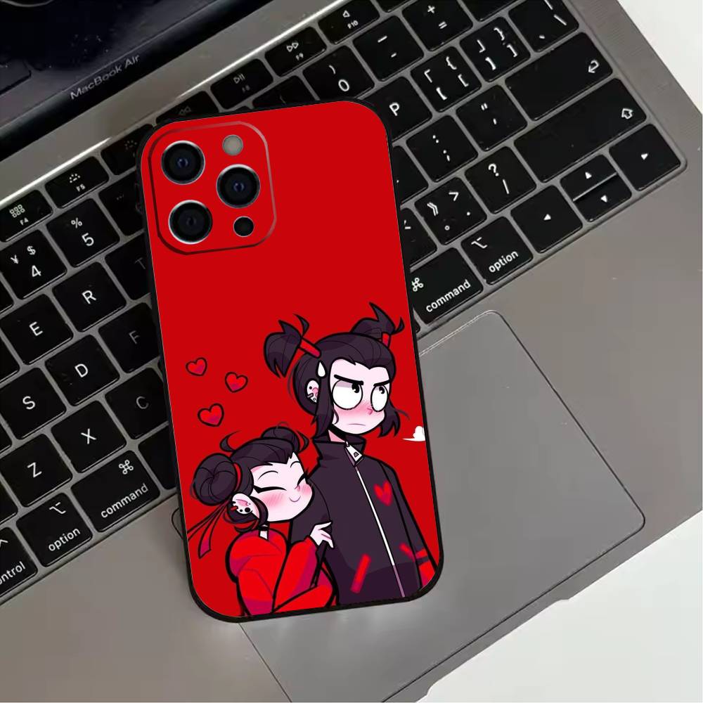 Pucca Cute Love Phone Case For iPhone 17,16,15,14,13,12,11 Plus,Pro Max,XS,Soft Silicone Black Cover