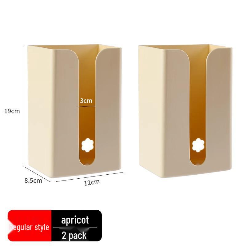 Wall-Mounted Punch-Free Tissue Box with Shelf for Kitchen, Bathroom, and Living Room Storage