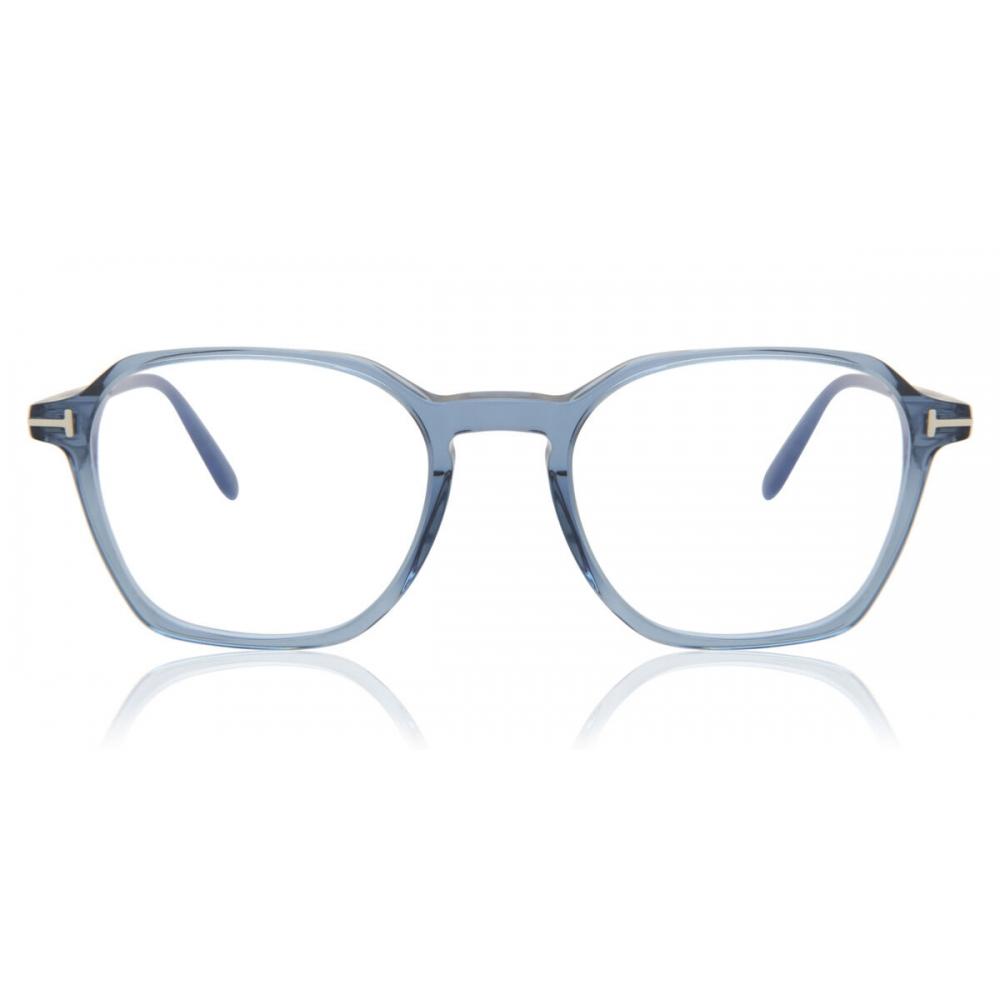 

Tom Ford Ft5804 B Blue Light Block 090 Men Eyeglasses Transparent Blue/50