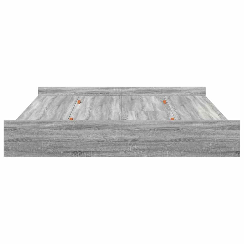 Storage Bed Frame Grey Sonoma 180 x 200 cm