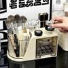 Rotating Makeup Brush and Cosmetics Storage Organizer