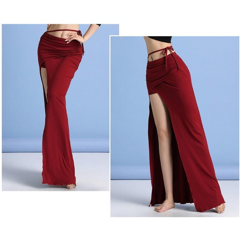 Elegant High Waist Belly Dance Skirt With Side Slit Soft Comfortable Fabric For Women Practice And Performances
