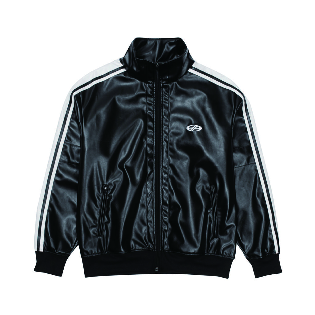 Hyunfit Pu Leather Track Jacket