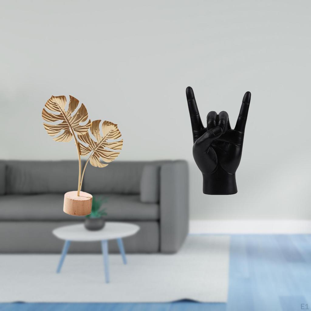 Sculpture Metal Hand Gesture Statue Shaped Figurine Crafts Nordic Creative Ornament Abstract