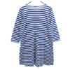 marimekko Border Pattern Long sleeve one piece 160 Blue x white Kid's Used