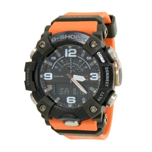 

Casio Men s G-Shock Mudmaster Orange Resin Band Black Analog-Digital Dial Quartz Watch