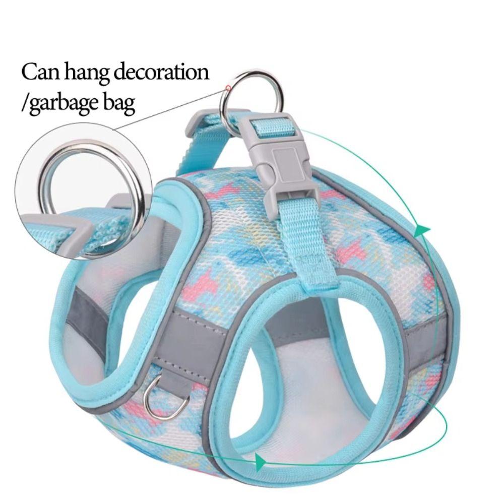 Breathable Pet Vest Style Harness Adjustable Pet Chest Strap Dog Harness Leash Set  Chihuahua