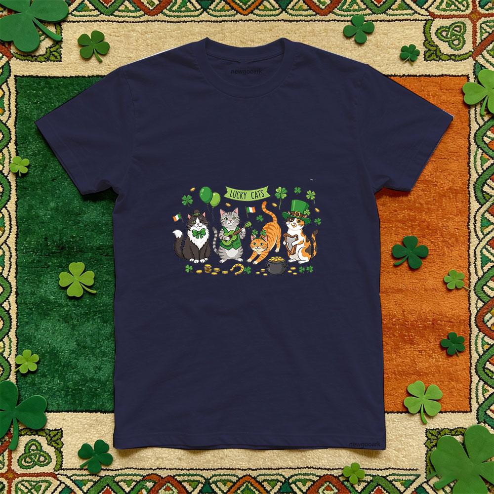 

Saint Patrick lucky Irish Retro t shirt Adult cotton funny festival printed T shirt Casual green Unisex woman man Party tee 4XL