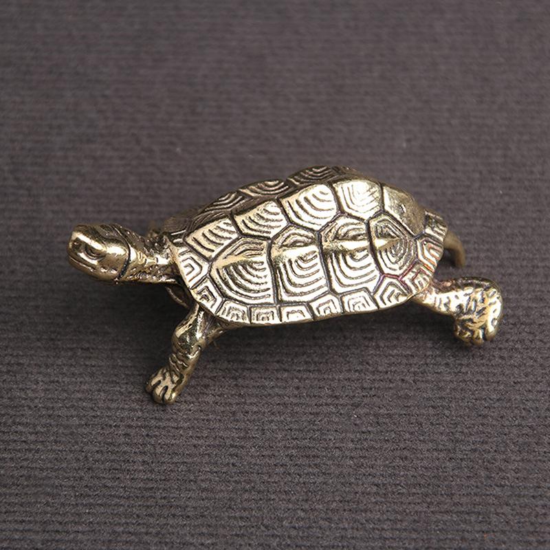 Retro Brass Longevity Tortoise Desktop Ornaments Copper Animal Craft Decorations